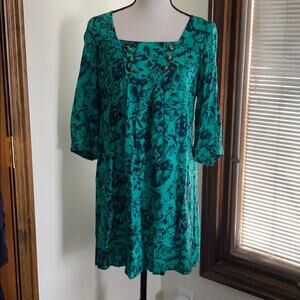 Maeve| Green Printed Dress Size 4